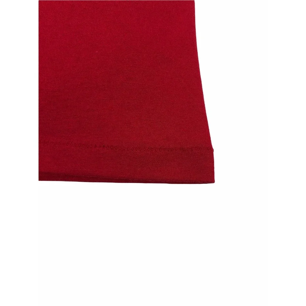 Vintage Men 2XL Shirt Single Stitch Red Made In USA Cotton Blend Blank 50/50 EUC
